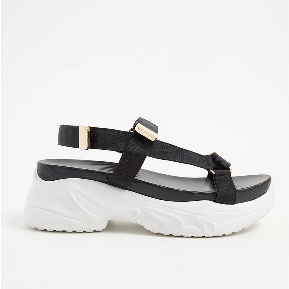TORRID black sandals with sneaker bottoms